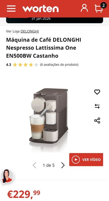 Nexpresso De'Longhi Latissima One+ Nespresso