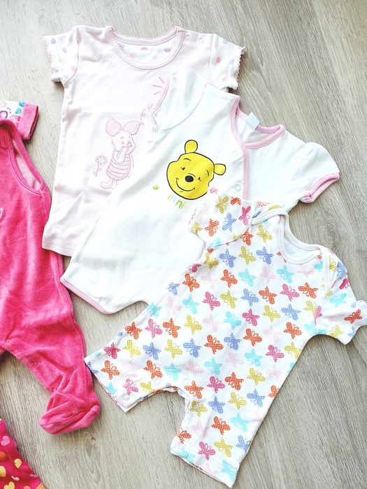Zestaw ubranek wyprawka dla dziewczynki 0-3 miesiące rozmiary 56-62 cm