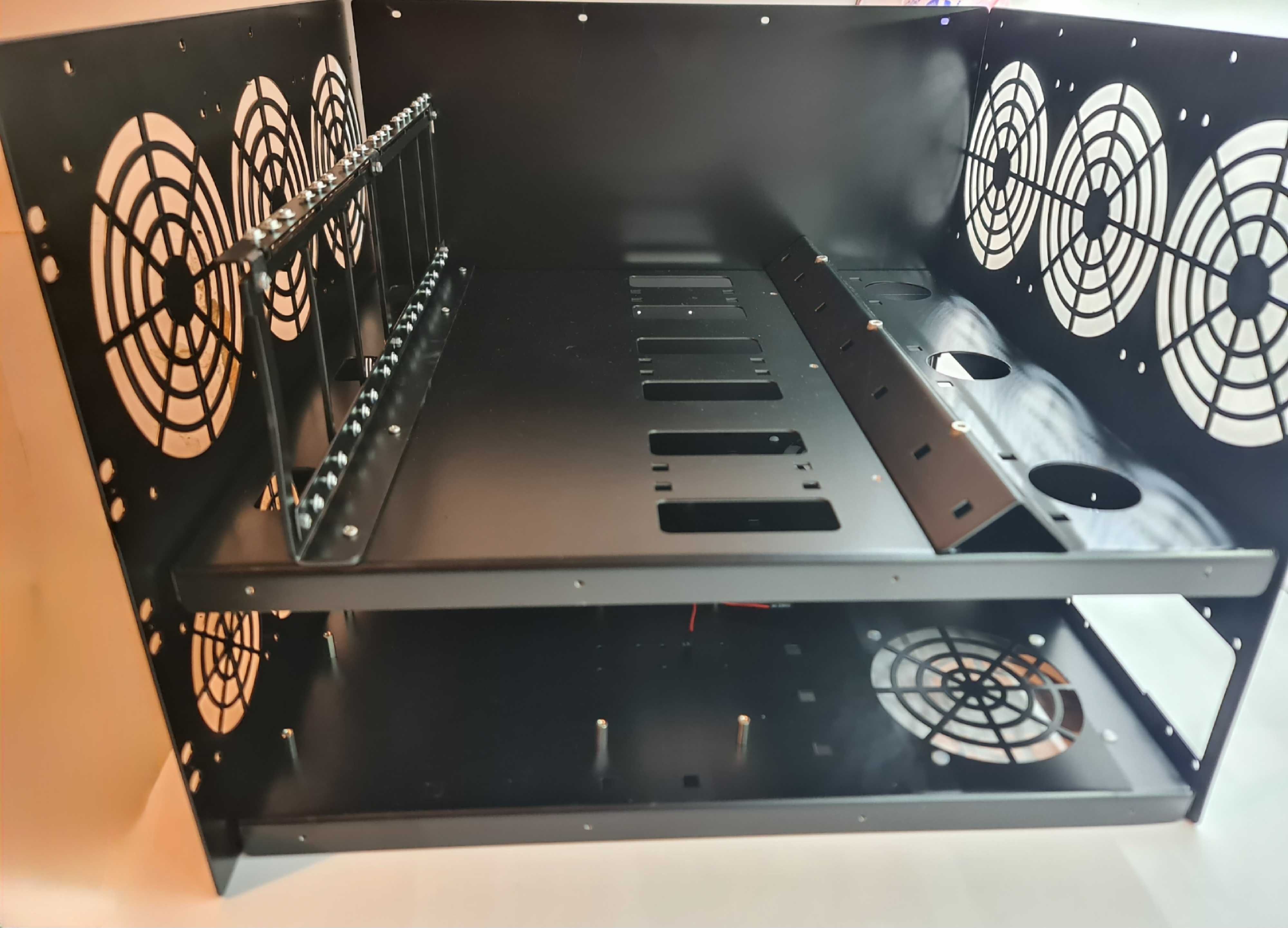 Obudowa RACK do szafy 19 cali, HOME LAB , KRYPTO , AI, 6 x GPU, 2x PSU
