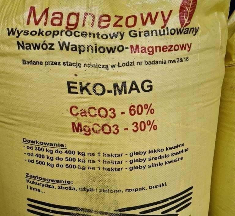 Wapno magnezowe, kreda jeziorna . Producent