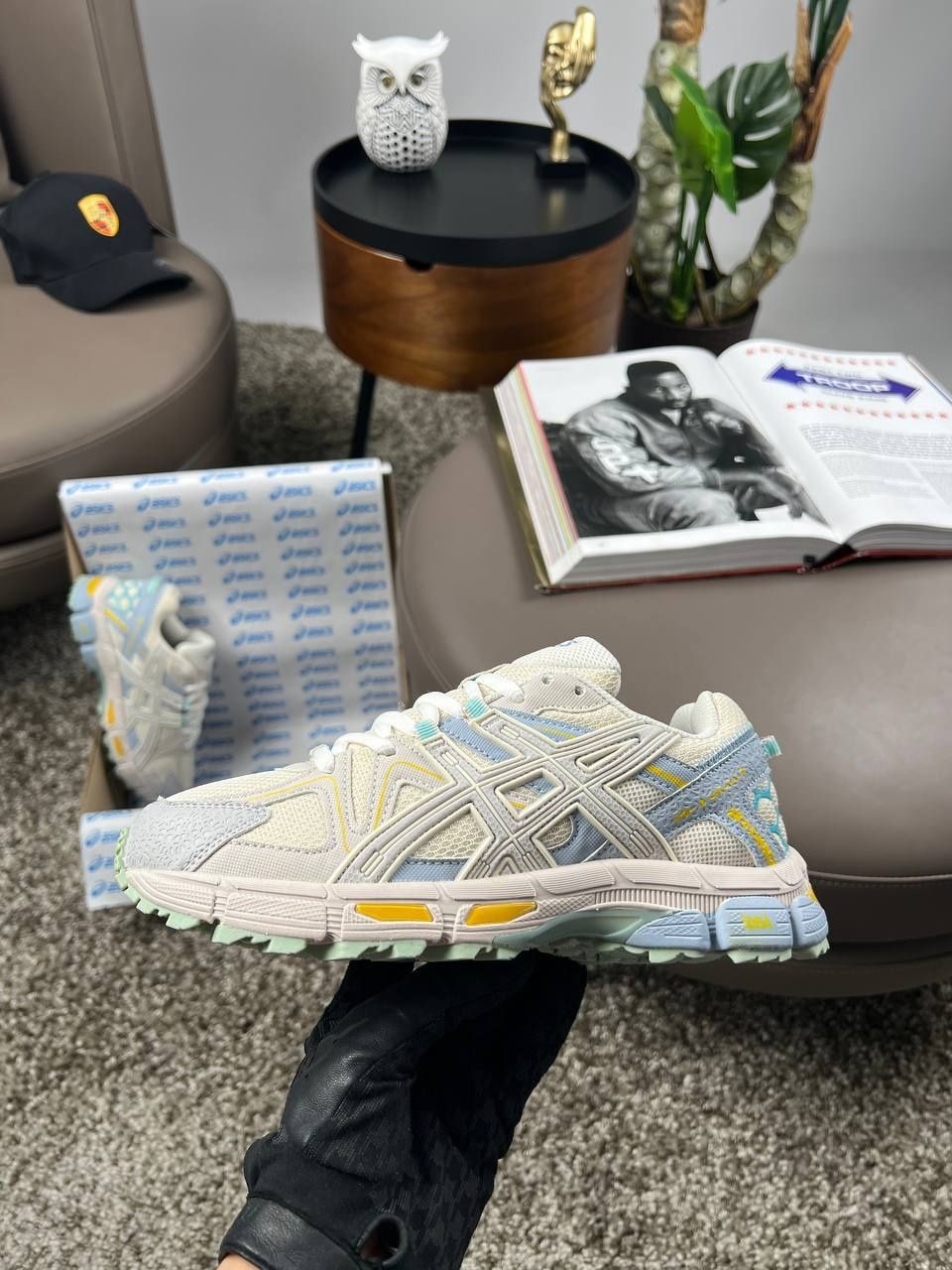 Женские кроссовки As*cs Gel Kahana 8 Beige Blue Yellow 36-41 асікс