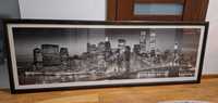 Obraz panorama New York 58 x 165 cm, szkło + drewniana rama WARTO!