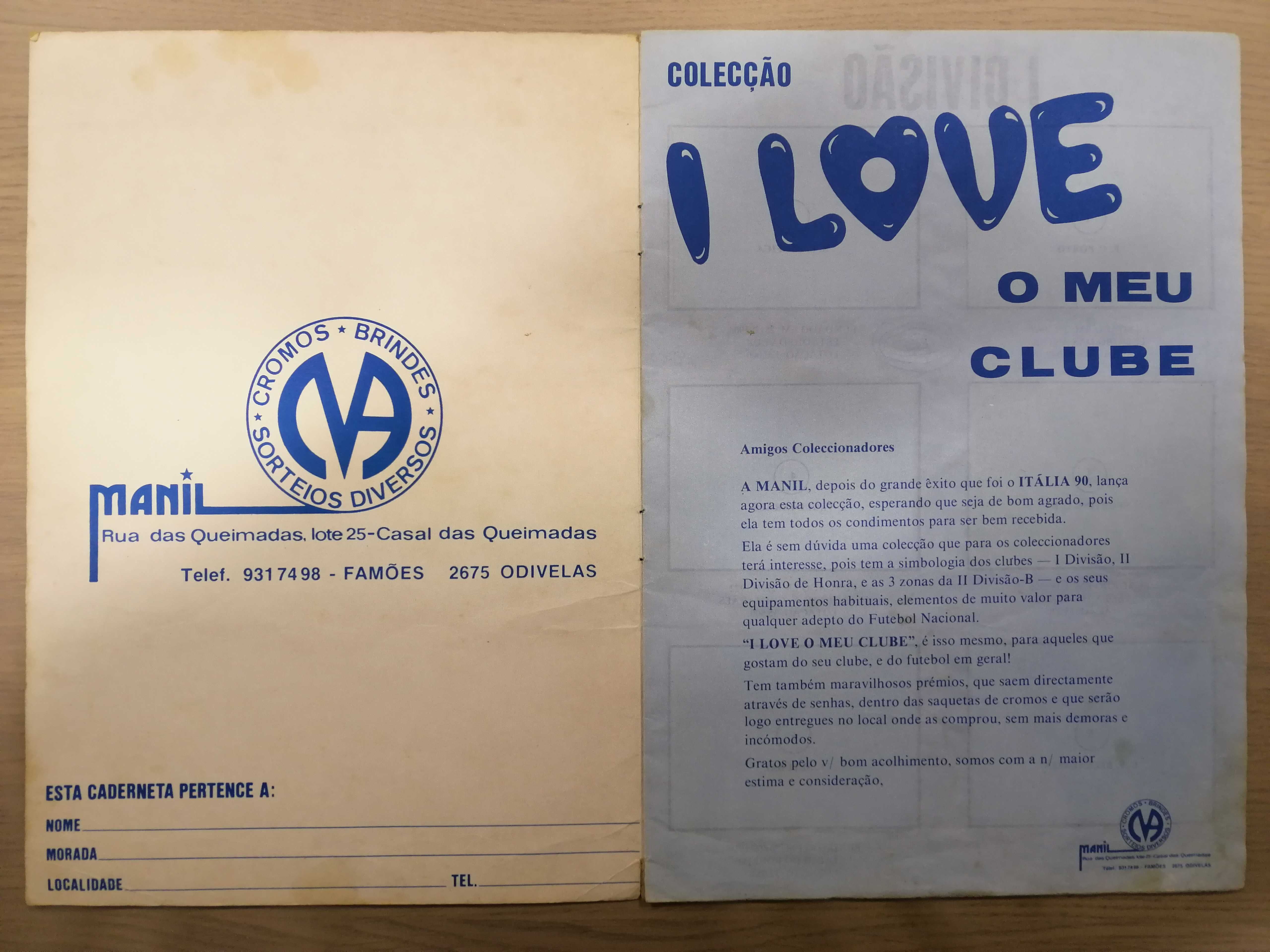 Caderneta Futebol I LOVE o meu clube - Manil [Incompleta]