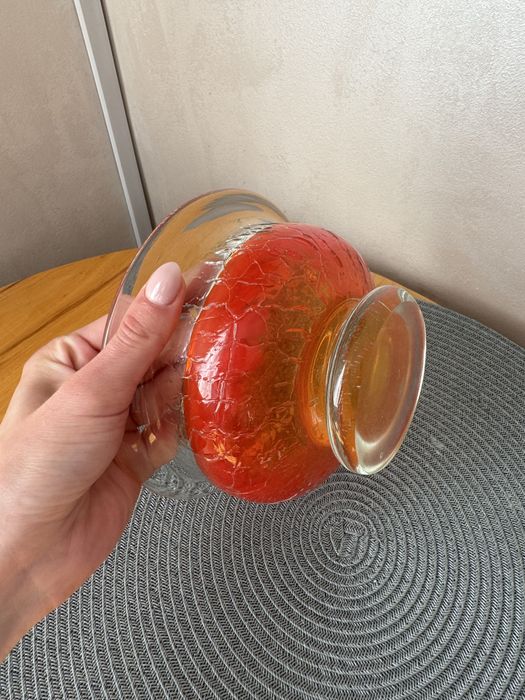 Тарілка кольорове скло, посуд гутне скло