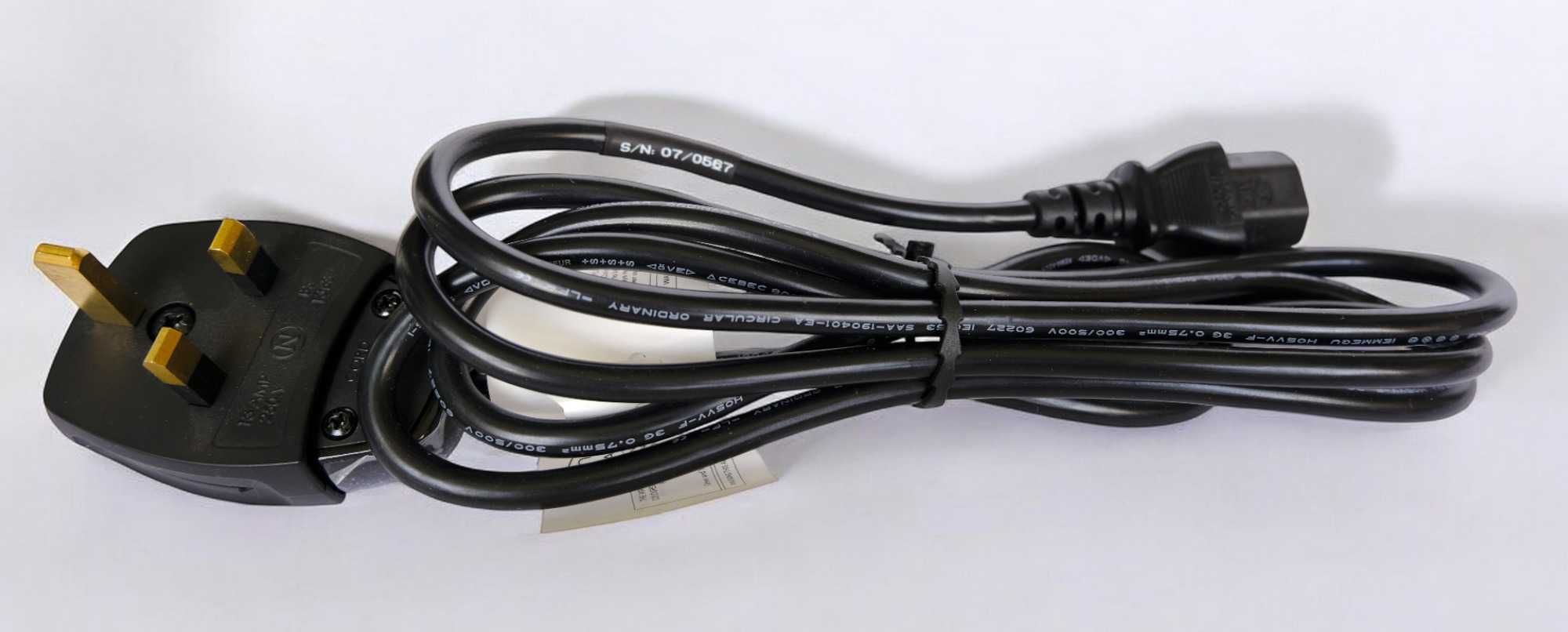 Kabel przewód zasilający UK Kema-Keur H05VV-F 3G 0,75mm2 brytyjski 10A