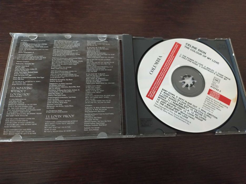 CD Celine Dion The Colour of My Love
