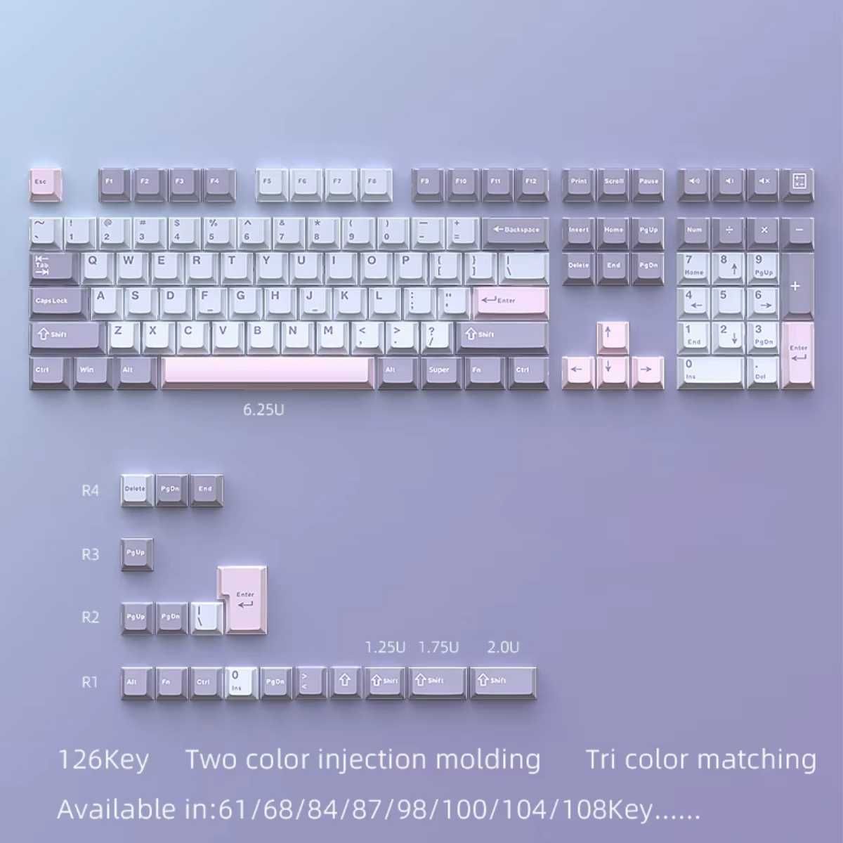 PBT Cherry Keycaps Double Shot 126 GMK (clone) кейкапы