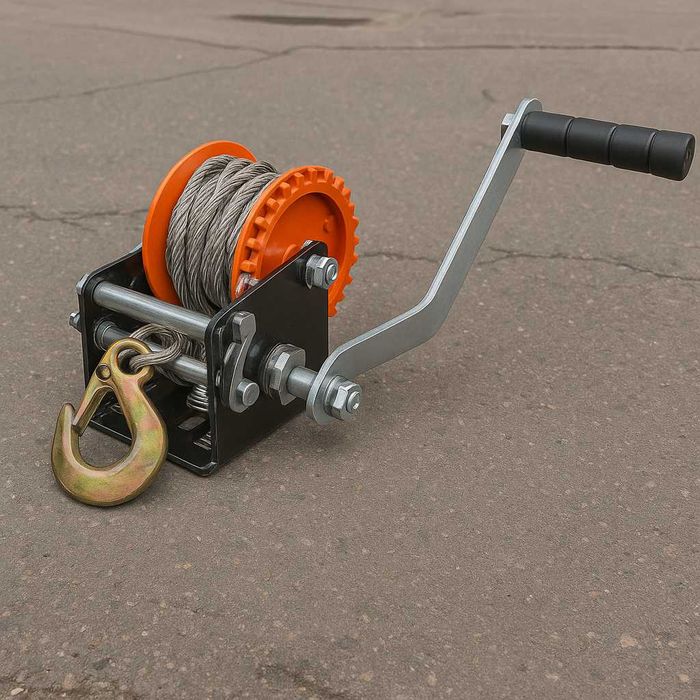 Таль лебідка барабанна ручна Verda 300кг 10м лебедка барабанная ручная