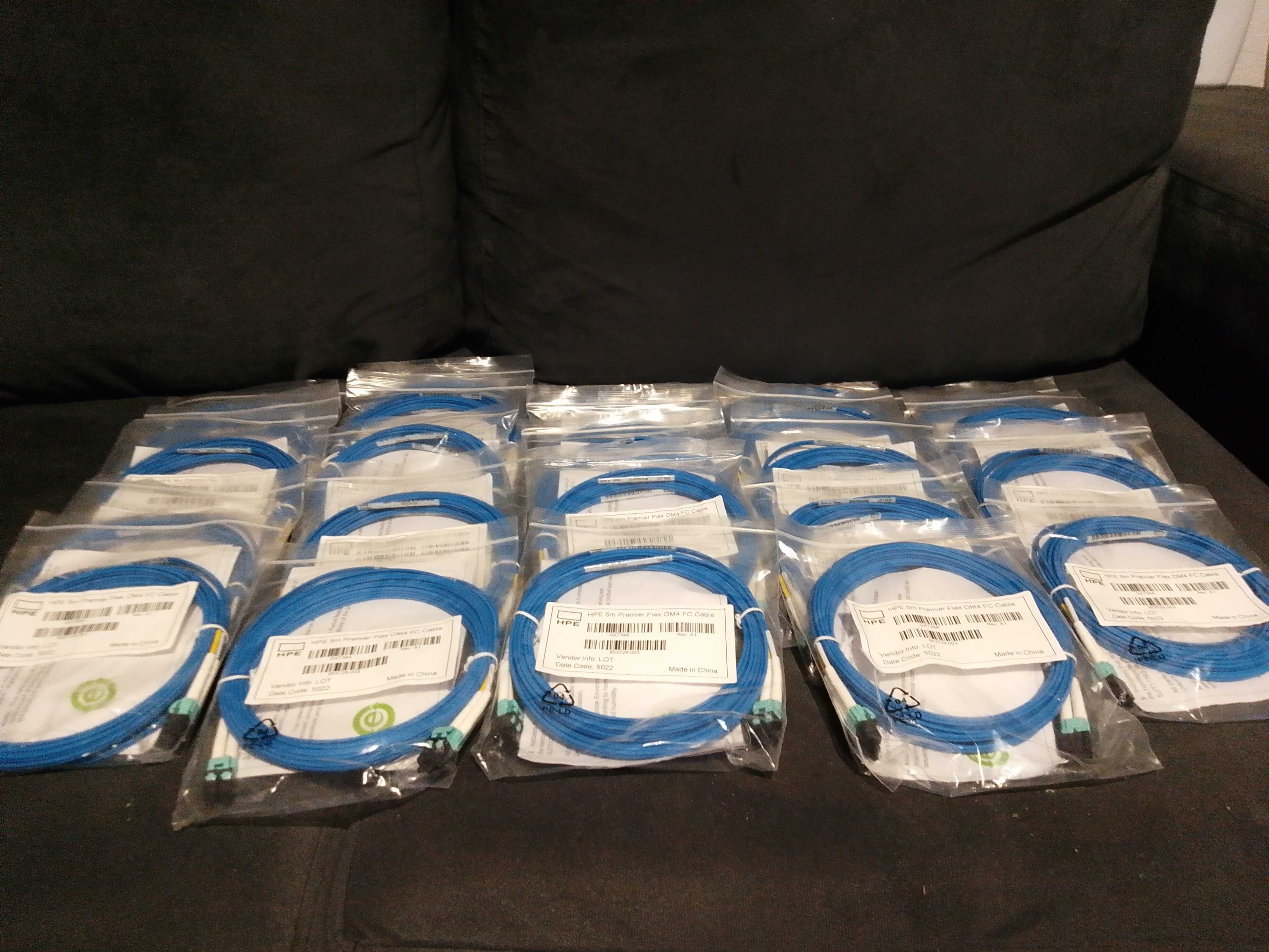 24 Cabos Fibra Ótica HPE 5m OM4