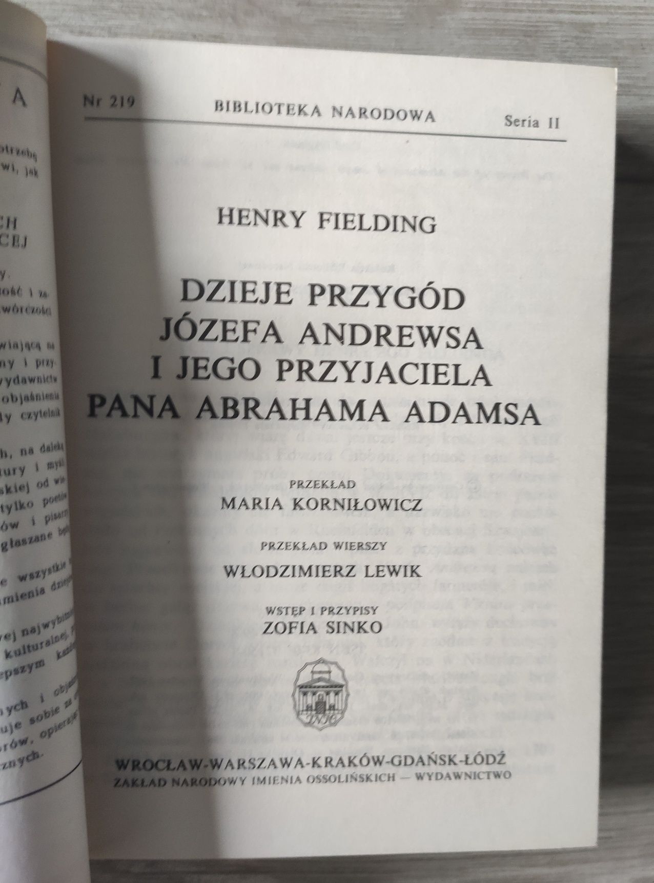 Henry Fielding Dzieje przygód Józefa Andrewsa i jego przyjaciela pana