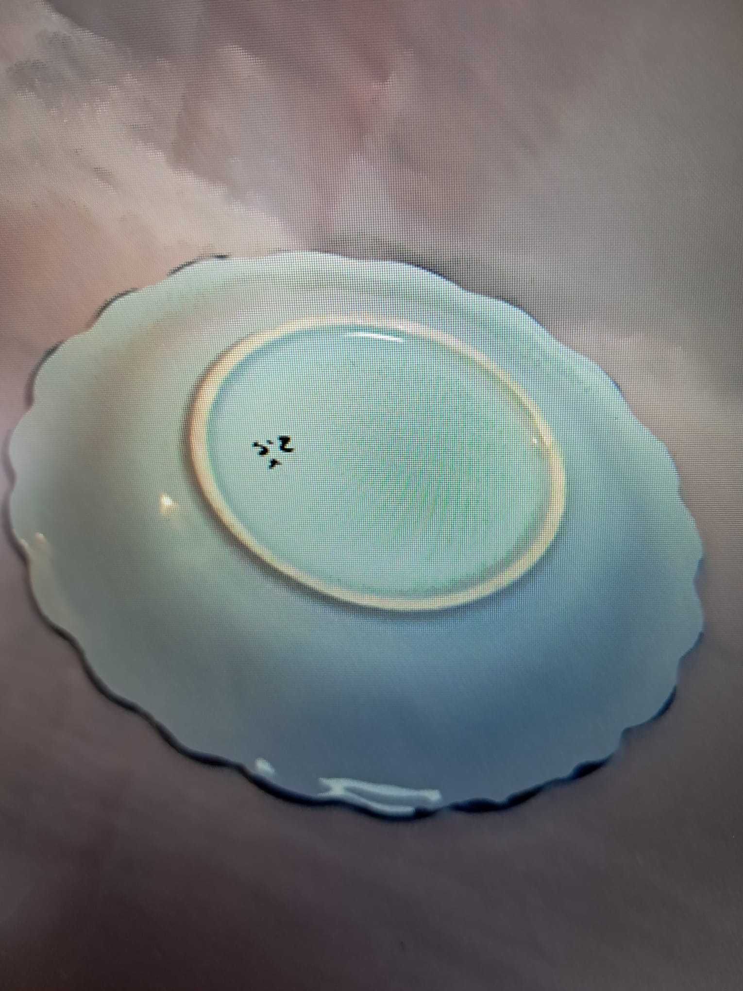 Louça Vestal vidrado azul 3 peças