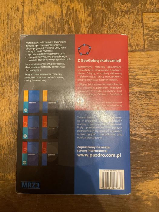 Zbiór zadań do liceum i technikum Matematyka rozszerzona 1+1