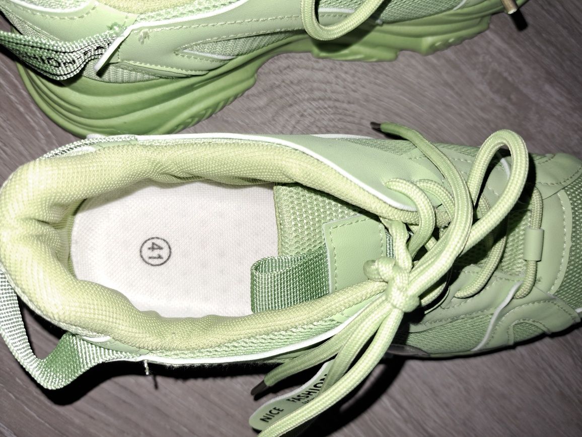 Adidasy zielone limonka mięta 41 bieganie fitness nordic walking