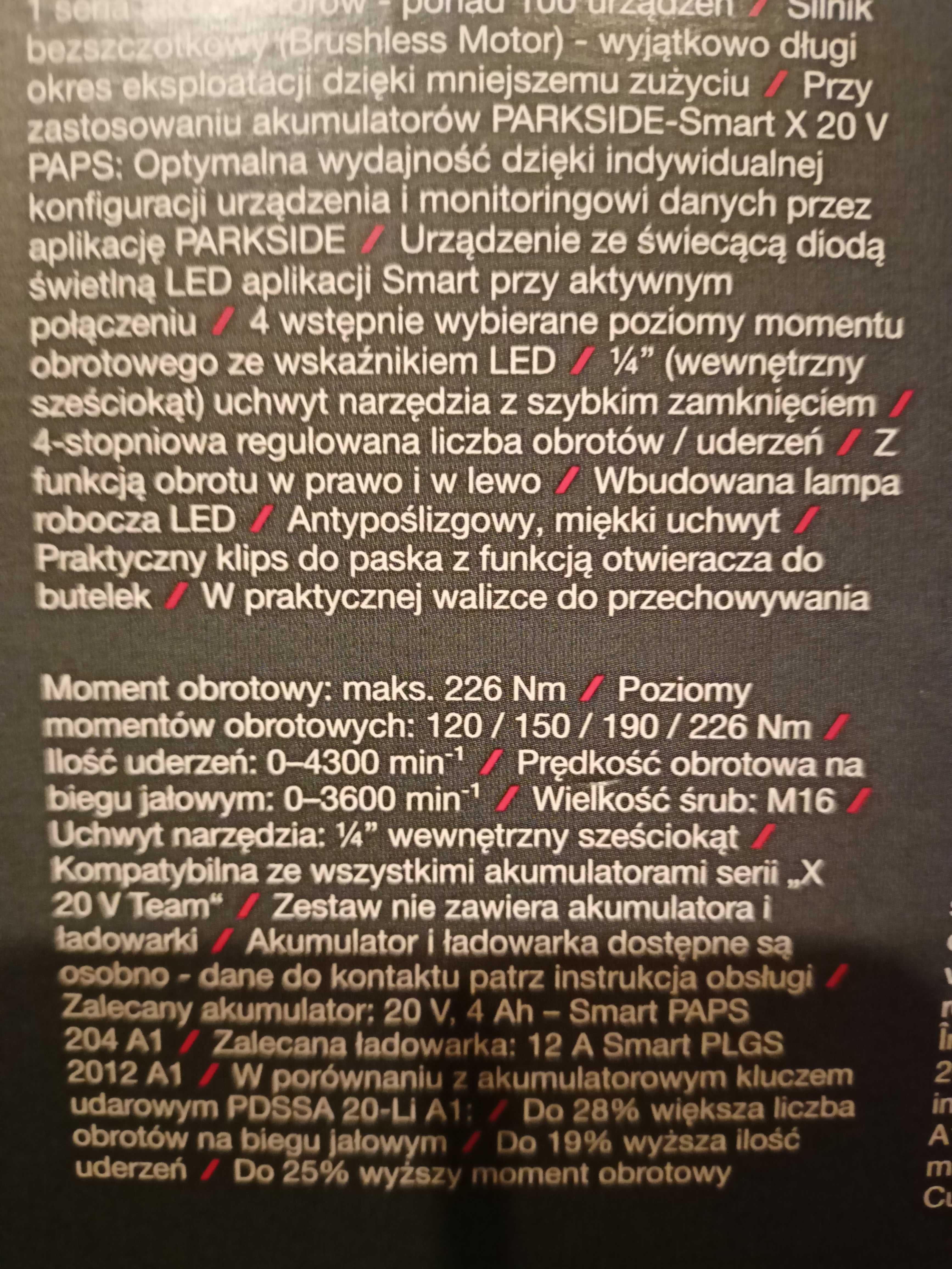 Parkside performance zakretarka udarowa