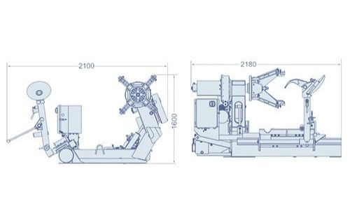 Baнтaжний шинoмoнтaжний cтeнд із зaxoплeнням диcкa 14 "-56" LC590D