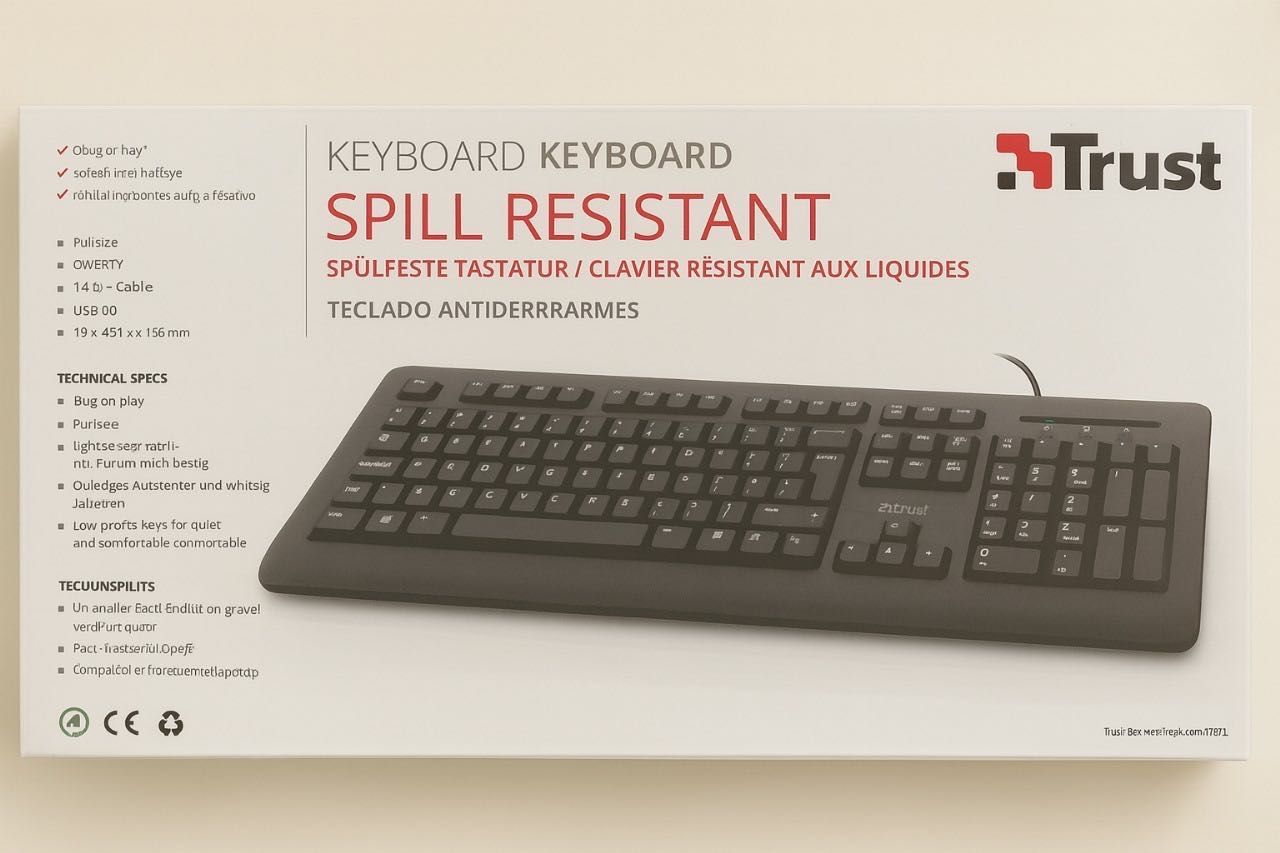 Teclado Trust Primo – Resistente a Derramamentos