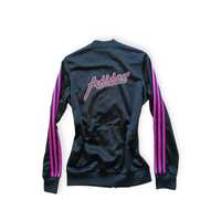 adidas bluza sliska rozpinana damska trzy paski czarna logo oldschool