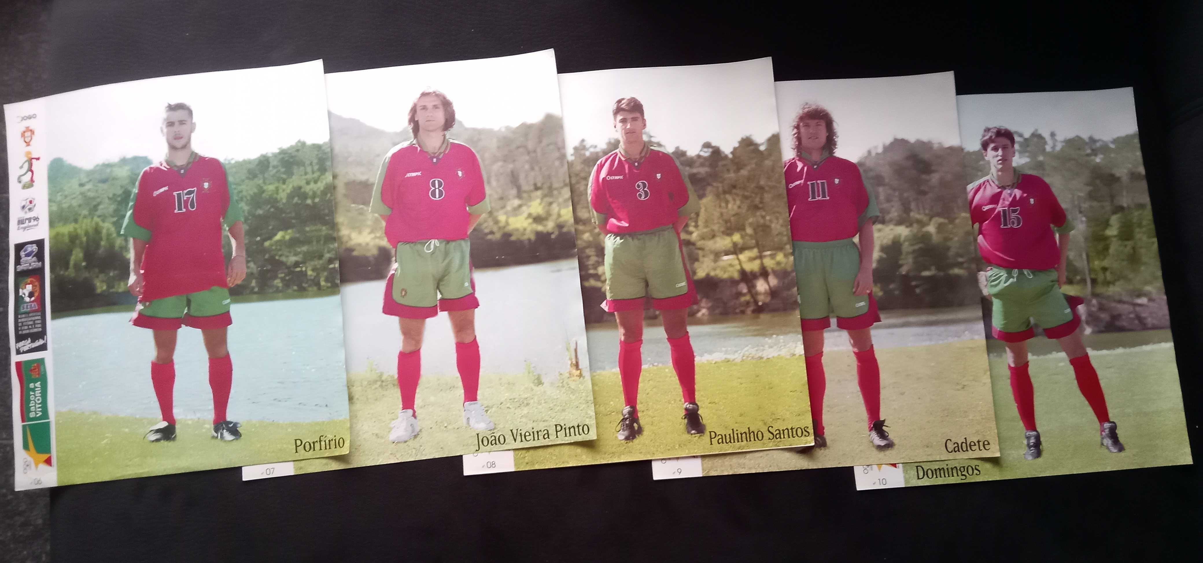 24 posters jogadores portugueses convocados europeu  futebol 1996