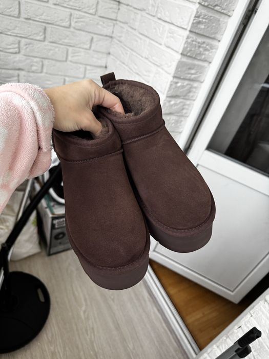 Ugg mini brown, уггі шоколадні, трендові уги