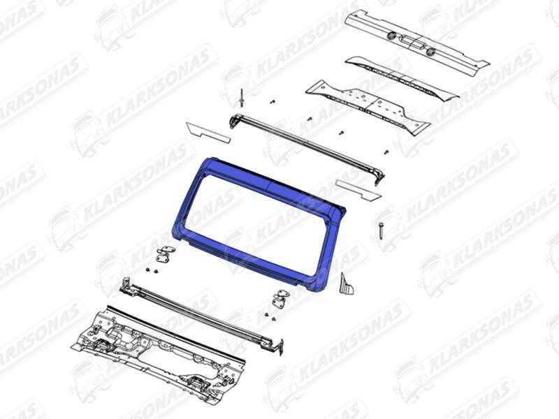 Передня рама лобового скла Jeep Wrangler/Gladiator 2018+, 68280994AK