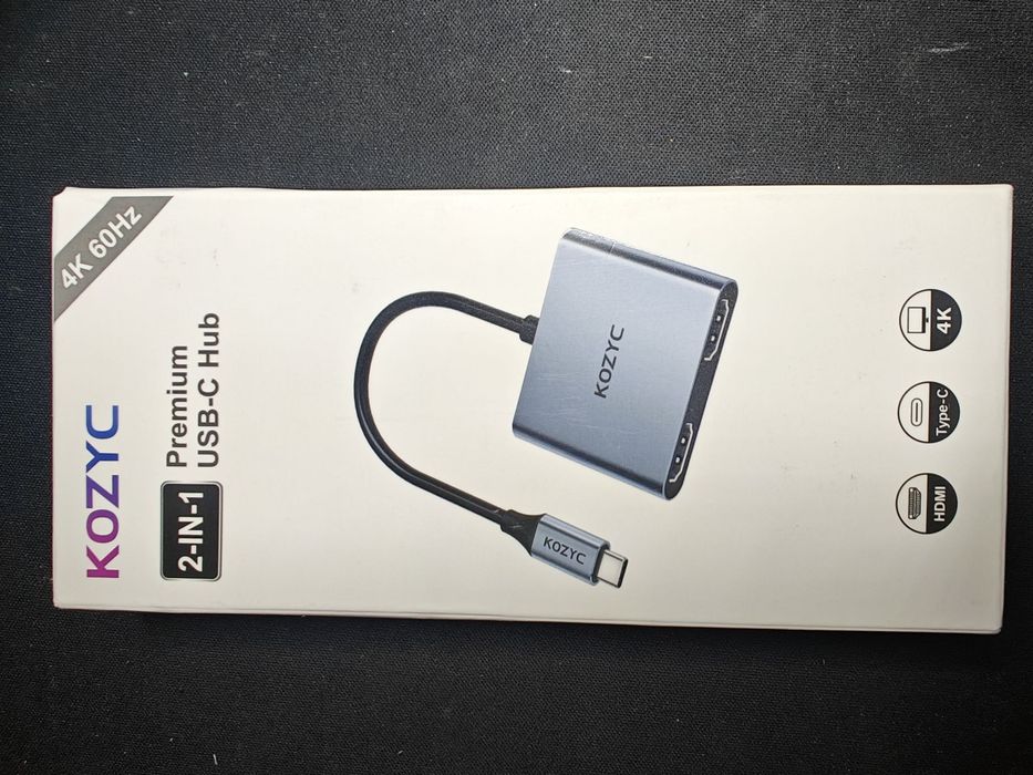 Універсальний хаб KOZYC 2-в-1 (HDMI 4K + Type-C)