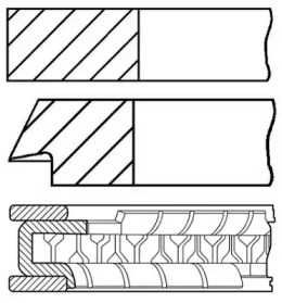 Кольца поршневые GOETZE 08-125600-00 Opel Astra G, Vectra b 1.6 16v