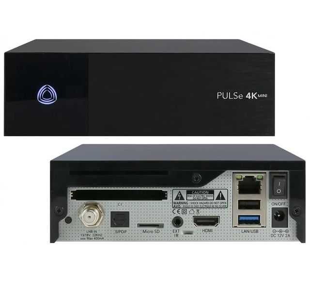 Box Satélite AB Pulse 4K MINI (DVB-S2X, LINUX E2) - Nova