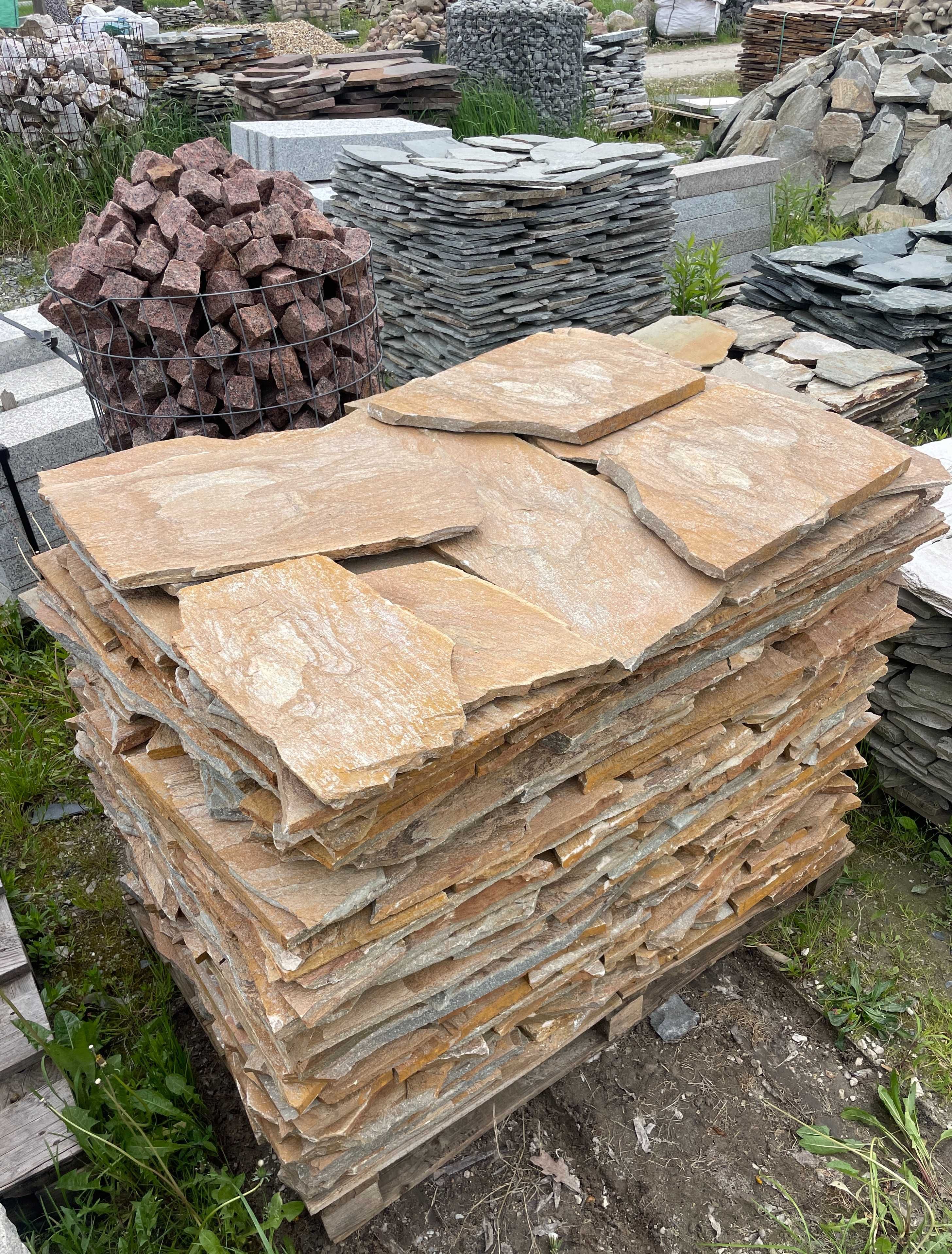 ŁUPEK NATURALNY Kamień Płyty Okładzina Elewacja Dzikówka Taras Ściana