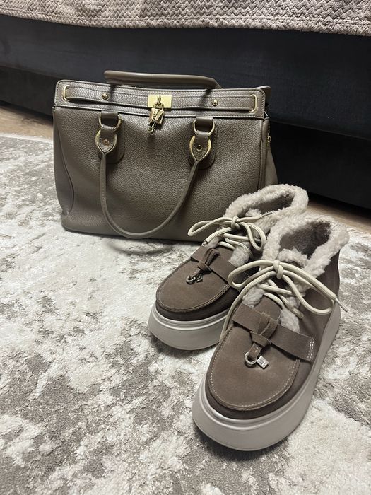 Лофери зимові /ботинки і сумка
