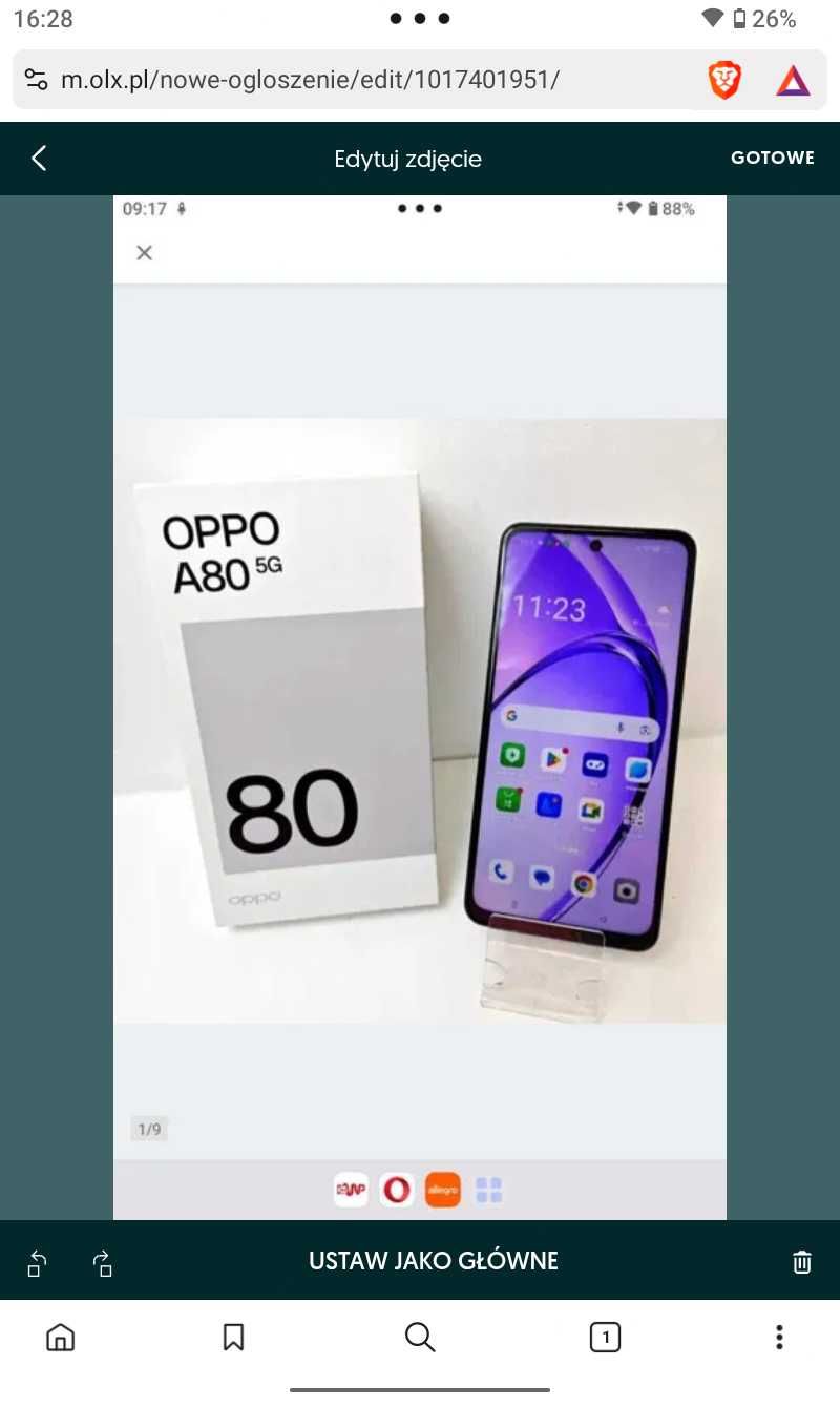 SUPER OPPO A80 5G. GWARANCJA producenta. Pamięć 8|256gb