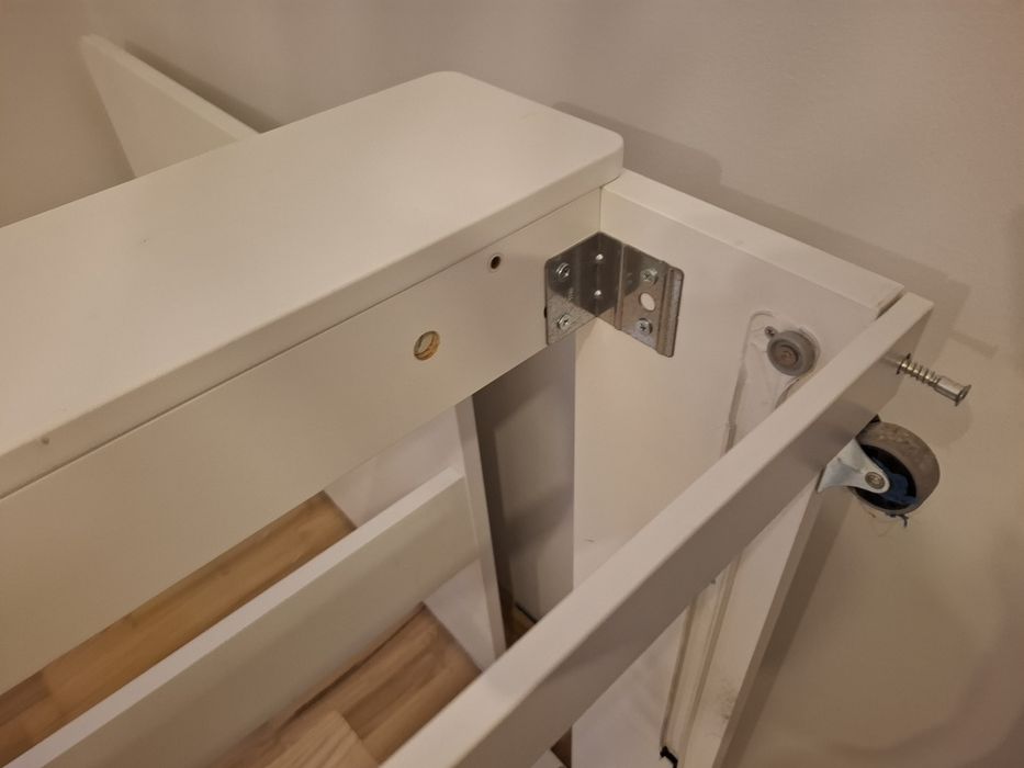 Rama łóżka z łóżkiem dolnym/pojem, biały, 90x200 cm IKEA SLÄKT