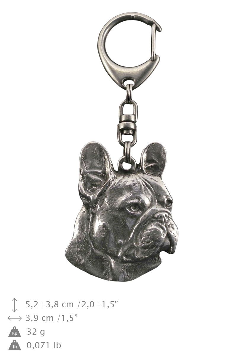 Buldog francuski I brelok posrebrzany Art-Dog