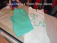Calça Chicco e t-shirt Sfera menina 4 anos - 3,50€/peça