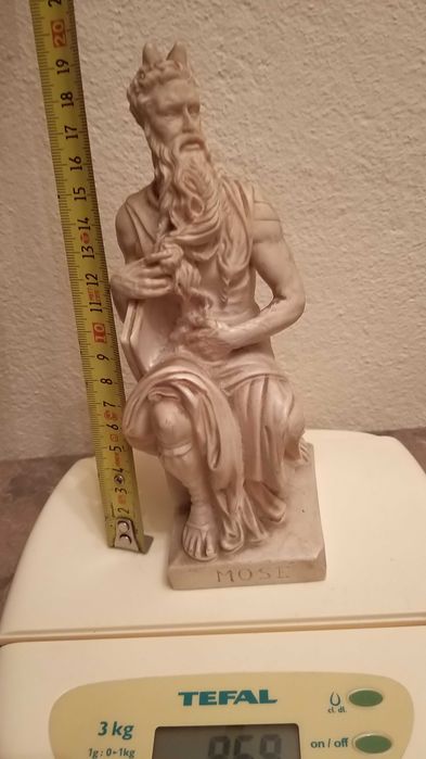 estatueta Moisés muito antiga e pesada