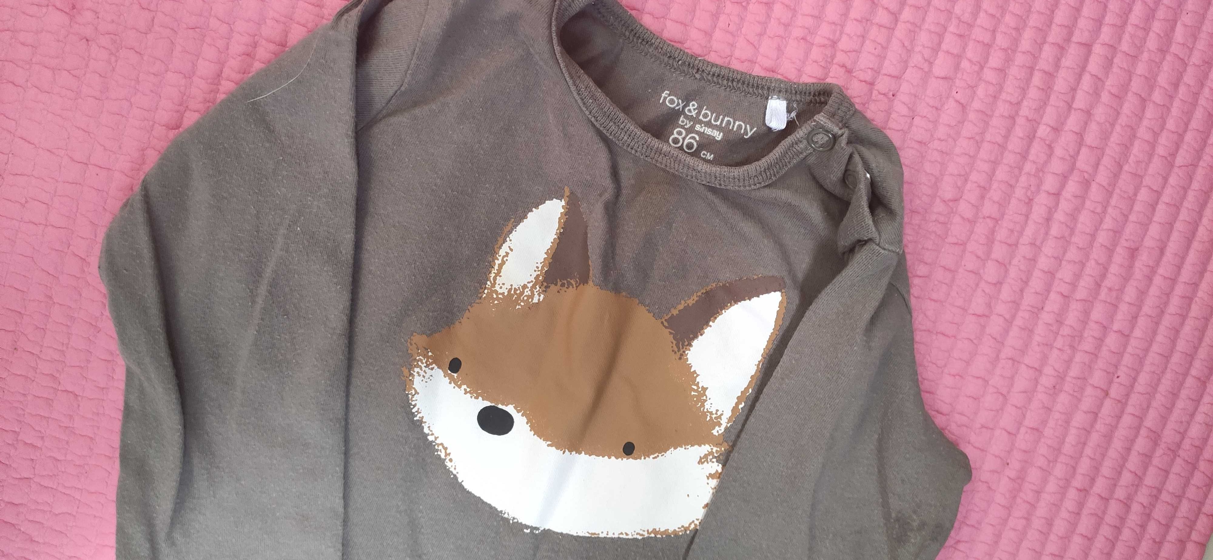 Pajacyk na zatrzaski śpioszki Fox bunny r 86 Sinsay