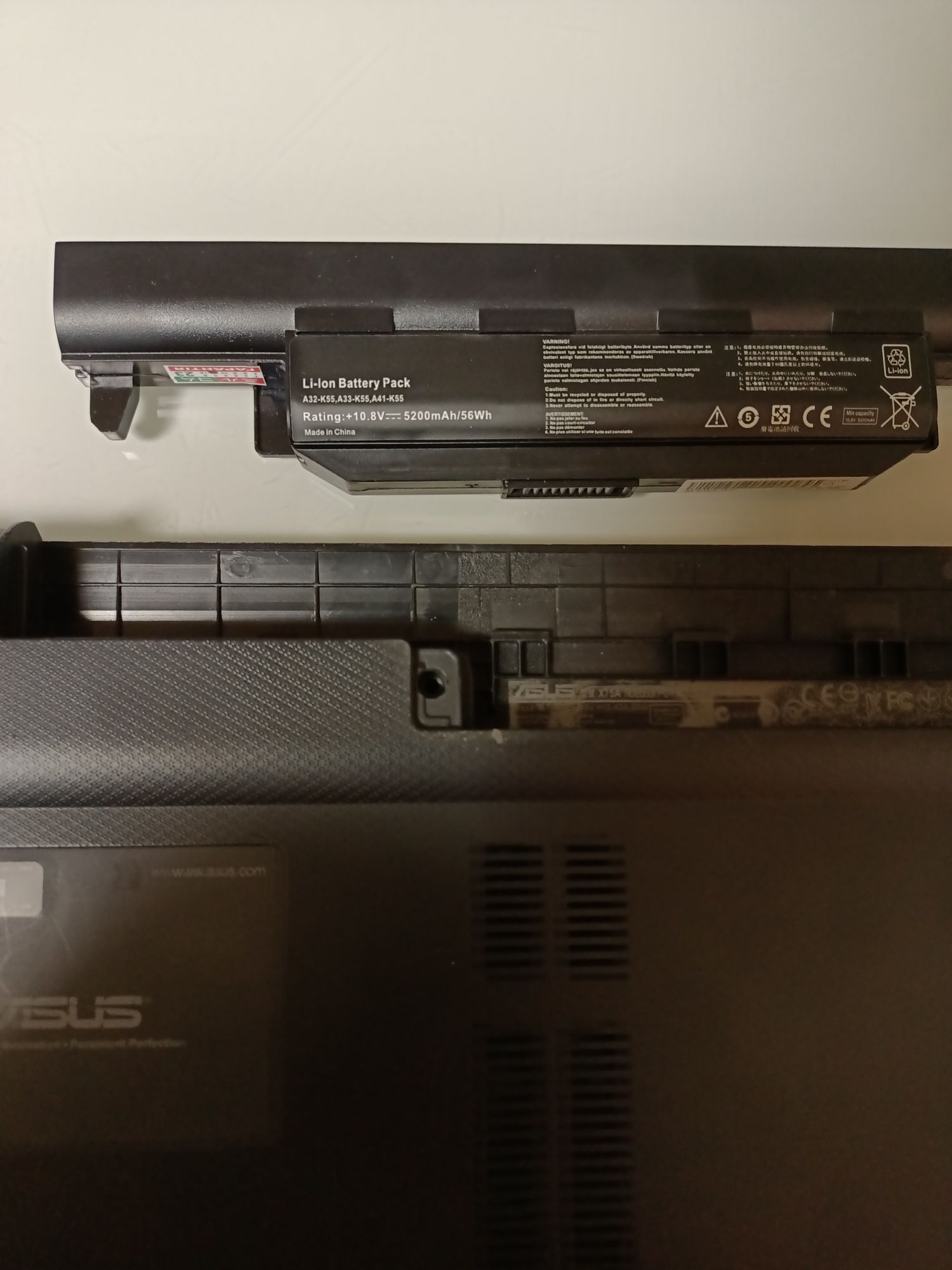 Ноутбук Asus X75A, діагональ 17,3'' з робочою АКБ