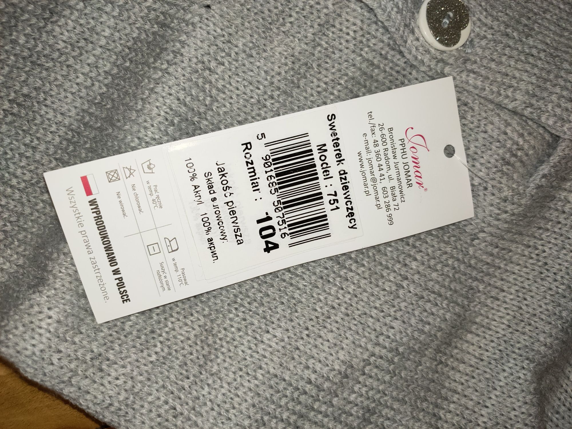 Sweter szary 104