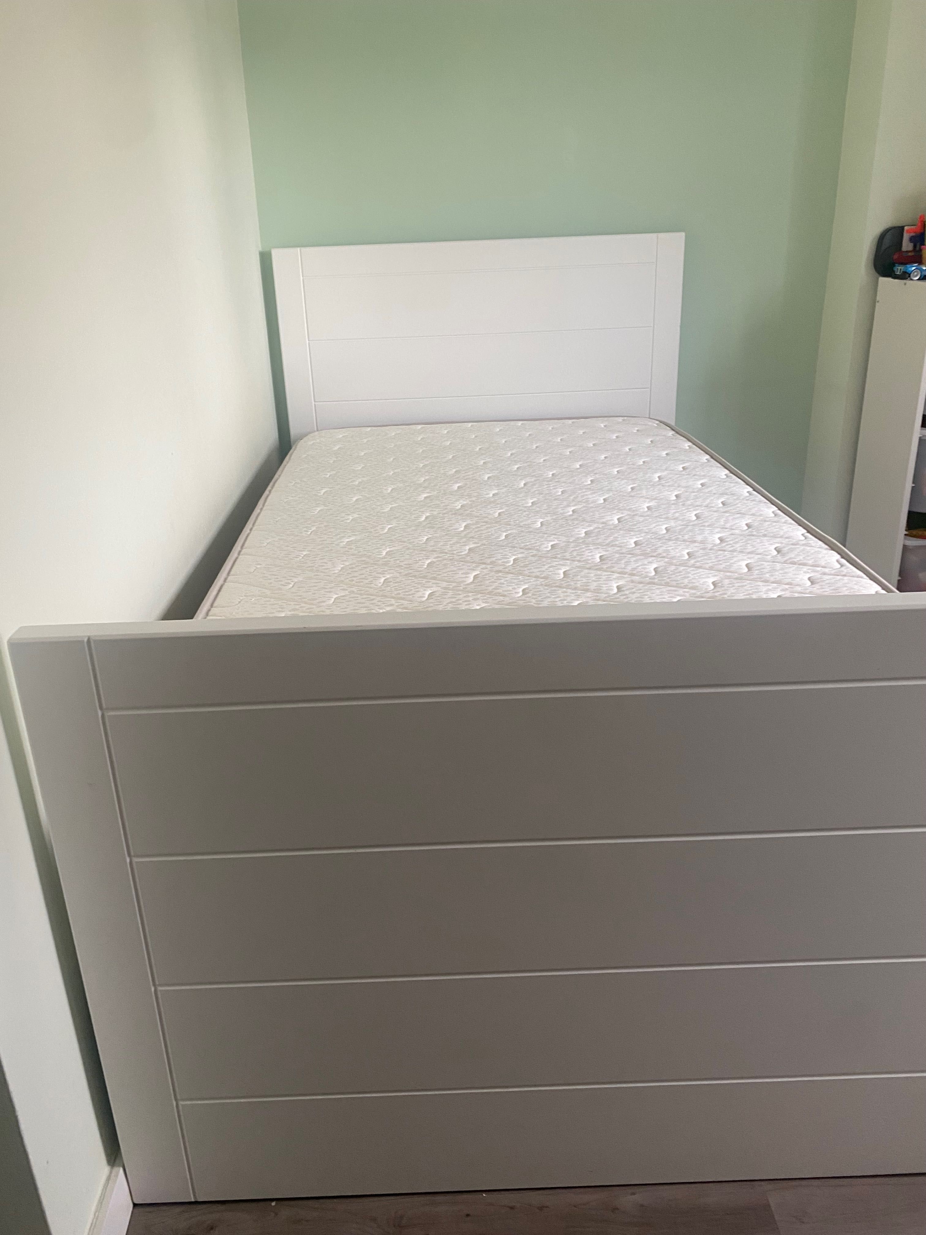 Cama Jovem Dupla em Branco Lacado