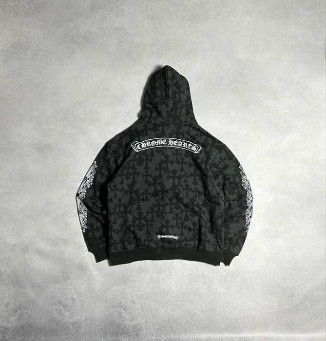 Зіп-Худі Chrome Hearts Multi Color Cross Cemetery Hoodie Black
