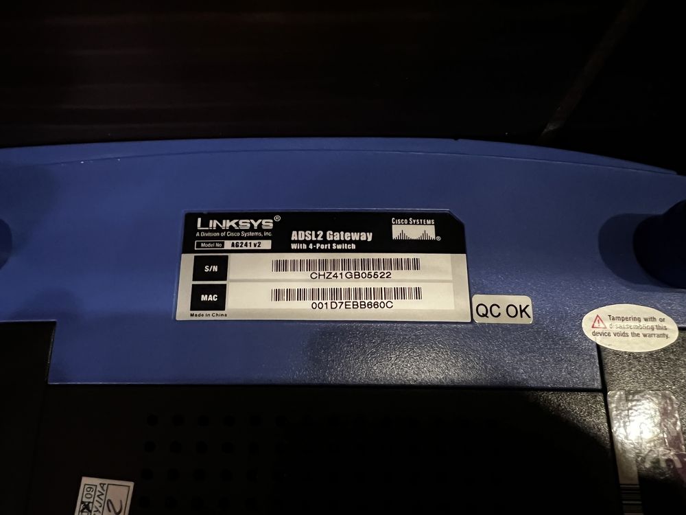 Modem ADSL Linksys AG 241 v2