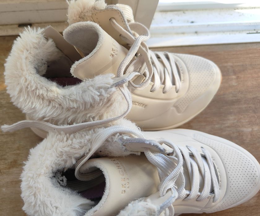 Skechers tipo bota Creme criança