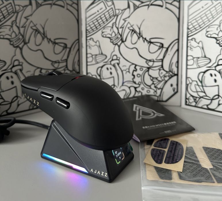 Нові чорні/білі ігрові мишки AJAZZ AJ159 APEX Игровая мышка