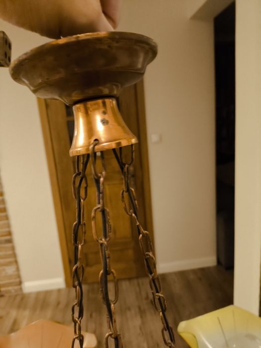 Stary żyrandol z PRL-u antyk