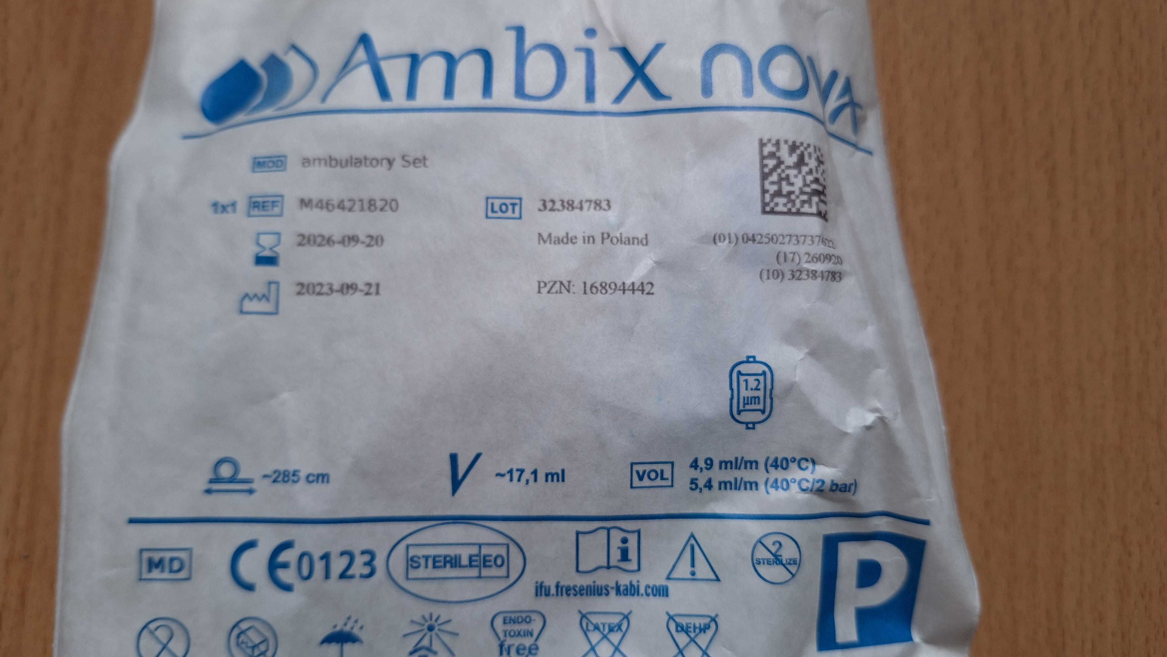 Ambix Nova Ambulatory Set linia do podaży diet (karton - 15 sztuk]