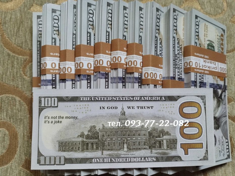 Доллары 10 пачек сувенирные деньги 100 долларов Сувенірні гроші