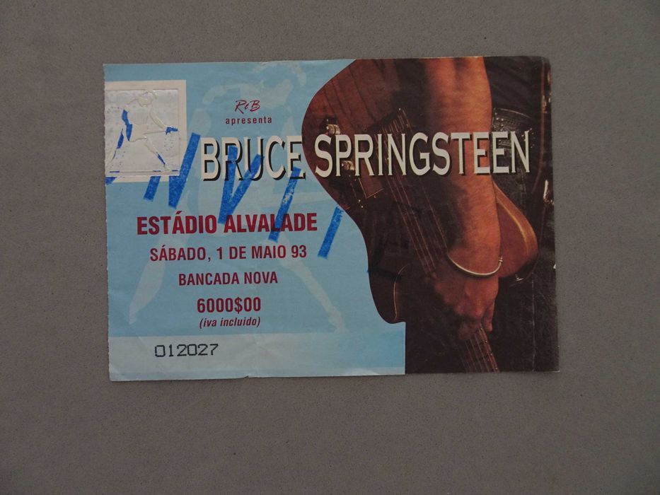 Bilhete antigo de concerto Bruce Springsteen 1993