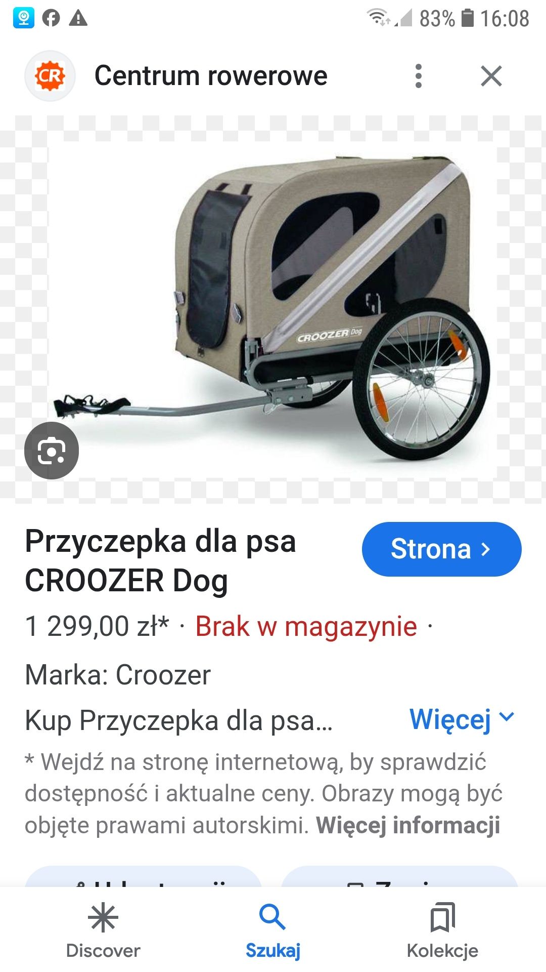 Croozer do roweru riksza wózek dla psa 40kg