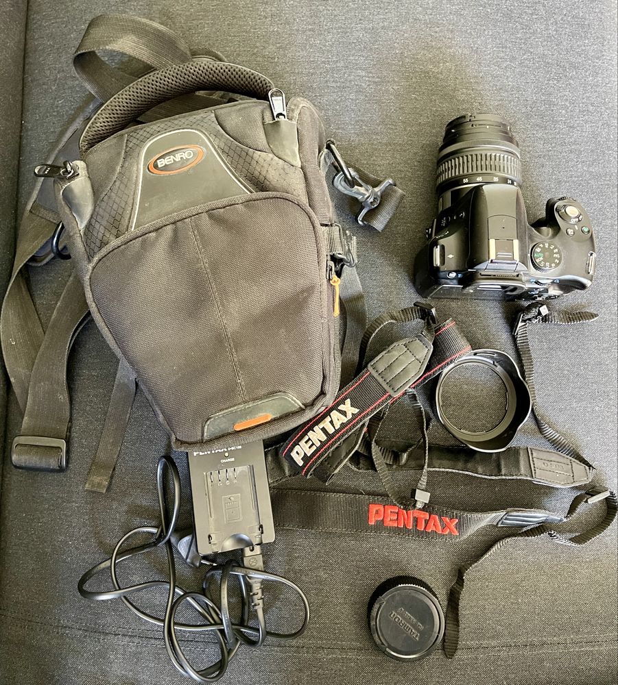 Pentax K-50 uzywany caly zestaw