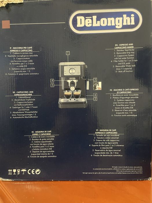 Máquina de Café Espresso e Cappuccino De’Longhi – Ótimo Estado!