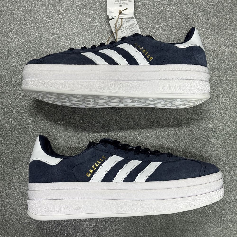 Шкіряні сині кросівки Adidas Gazelle JQ7405 ОРИГІНАЛ 100% 38.5 р